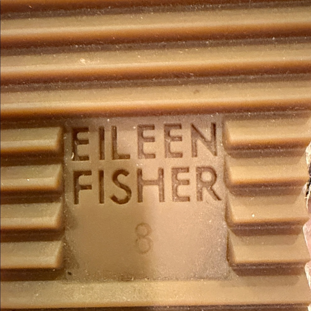 Eileen Fisher Tan Leather Strappy Espadrille Wedge Sandals - Picture 5 of 6